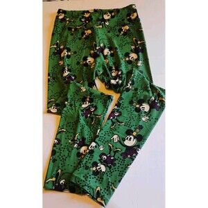 Lularoe‎ NWOT Women's Disney's Green Mickey Mouse Leggings, One Size